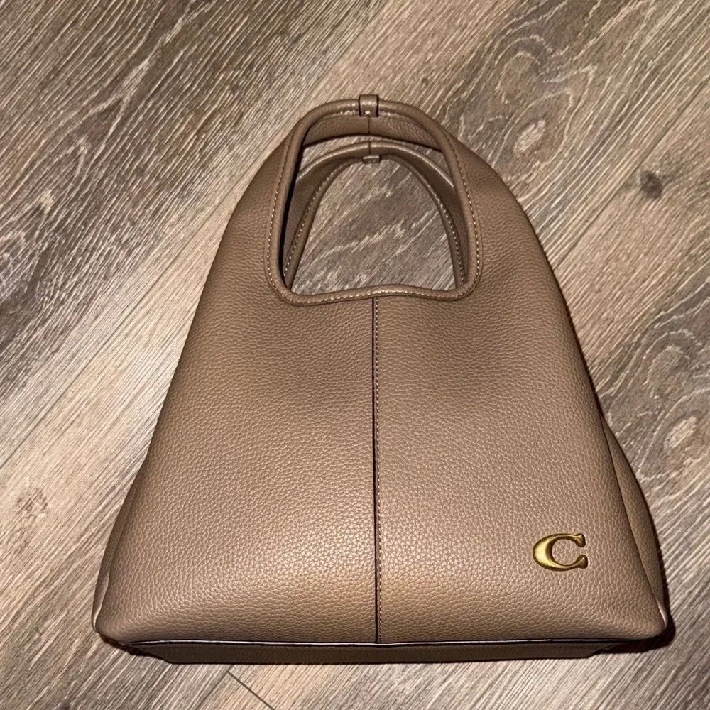 Coach Taupe Leather Shoulder Bag